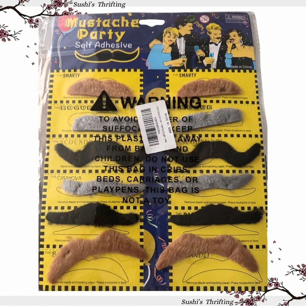 • Self-Adhesive Mustaches • Costume & Photo Props 🥸 - Picture 2 of 4